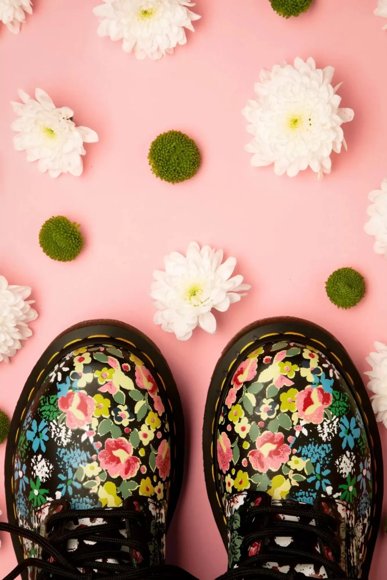 Dr. Martens 1460 Pascal Floral Mash Up Backhand Laarzen In Zwart | Vrouwen Booties & Laarzen