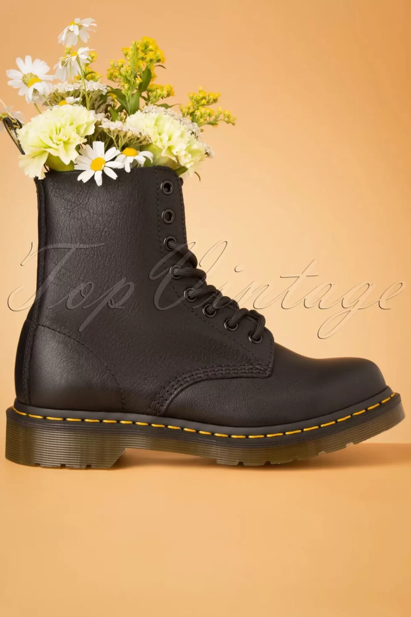 Dr. Martens 1460 Virginia Enkellaarzen In Zwart | Vrouwen Booties & Laarzen