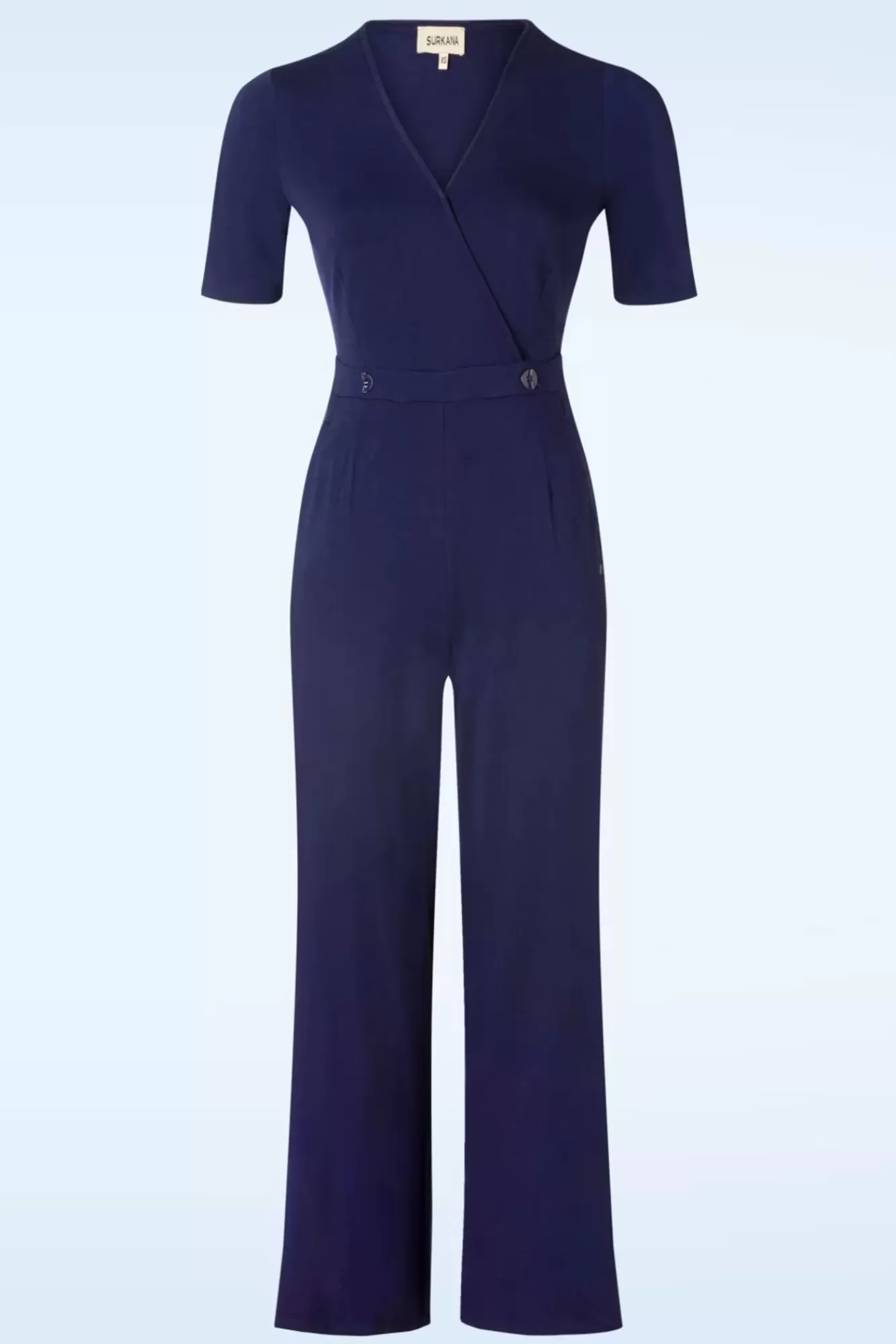 Surkana Abigail Crossover Jumpsuit In Marineblauw | Vrouwen Playsuits & Jumpsuits