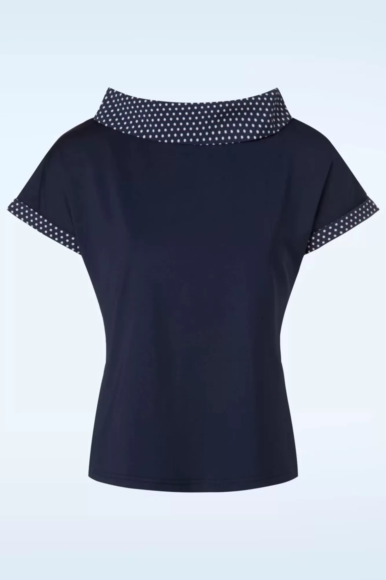 Banned Retro Alicia Blouse In Marineblauw | Vrouwen Blouses