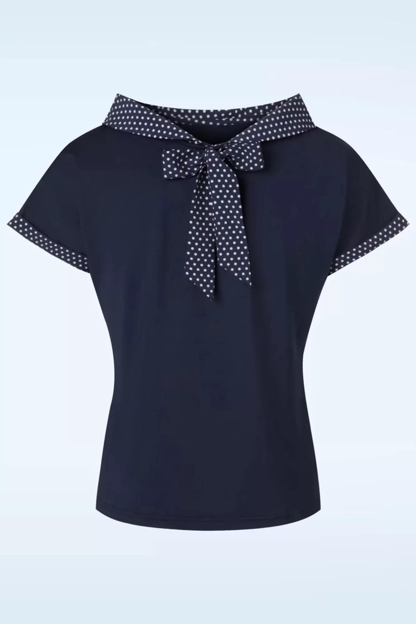 Banned Retro Alicia Blouse In Marineblauw | Vrouwen Blouses