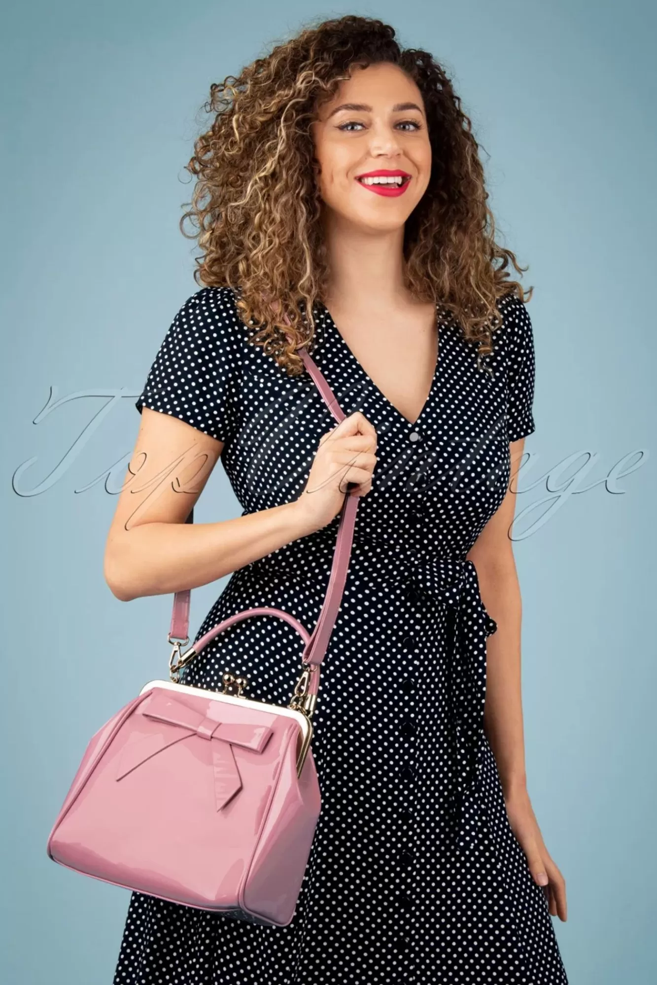 Banned Retro Amerikaanse Vintage Patenttas In Roze | Vrouwen Tassen