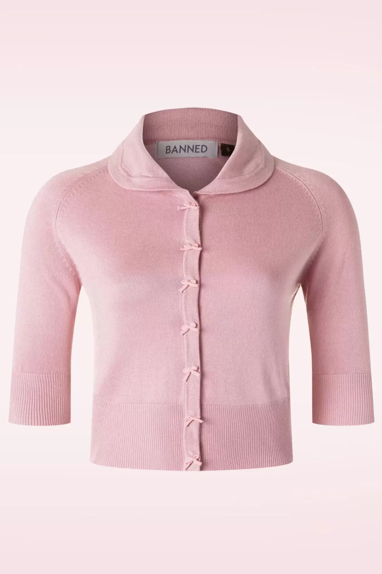 Banned Retro April Cardigan Met Korte Mouwen In Blush | Vrouwen Vestjes