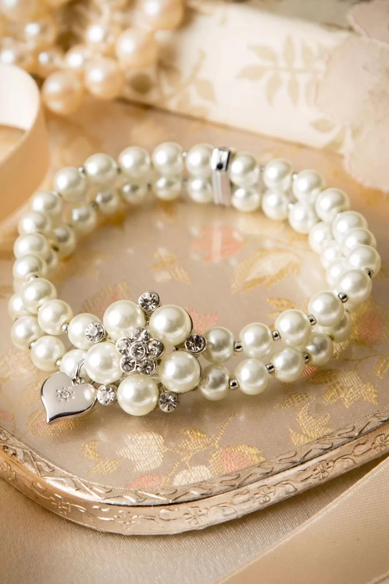 Lovely Audrey Creme Parelarmband | Vrouwen Sieraden