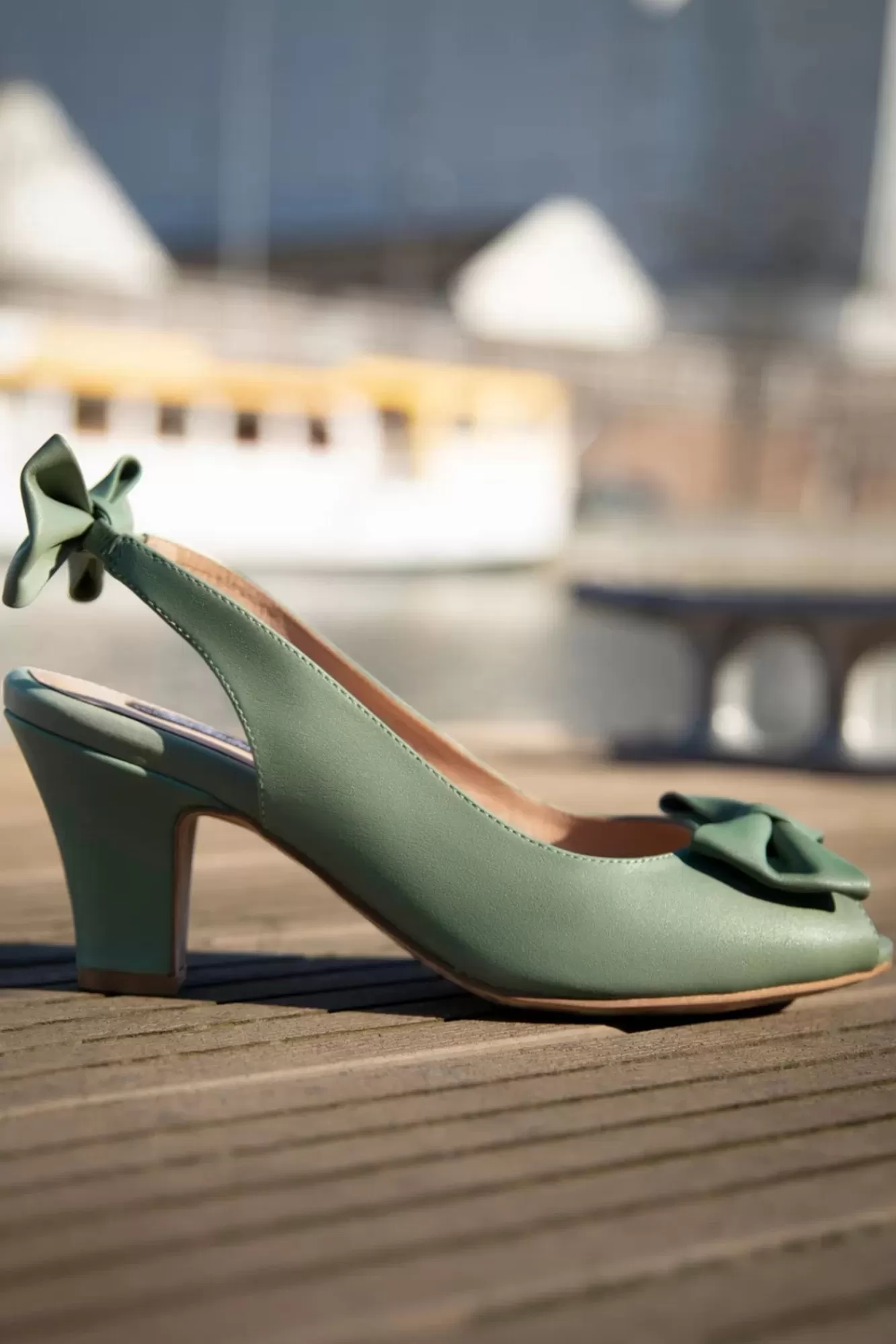 Lola Ramona u2665 Topvintage Ava Cote D'Azur Pumps In Viltspaatgroen | Vrouwen Pumps