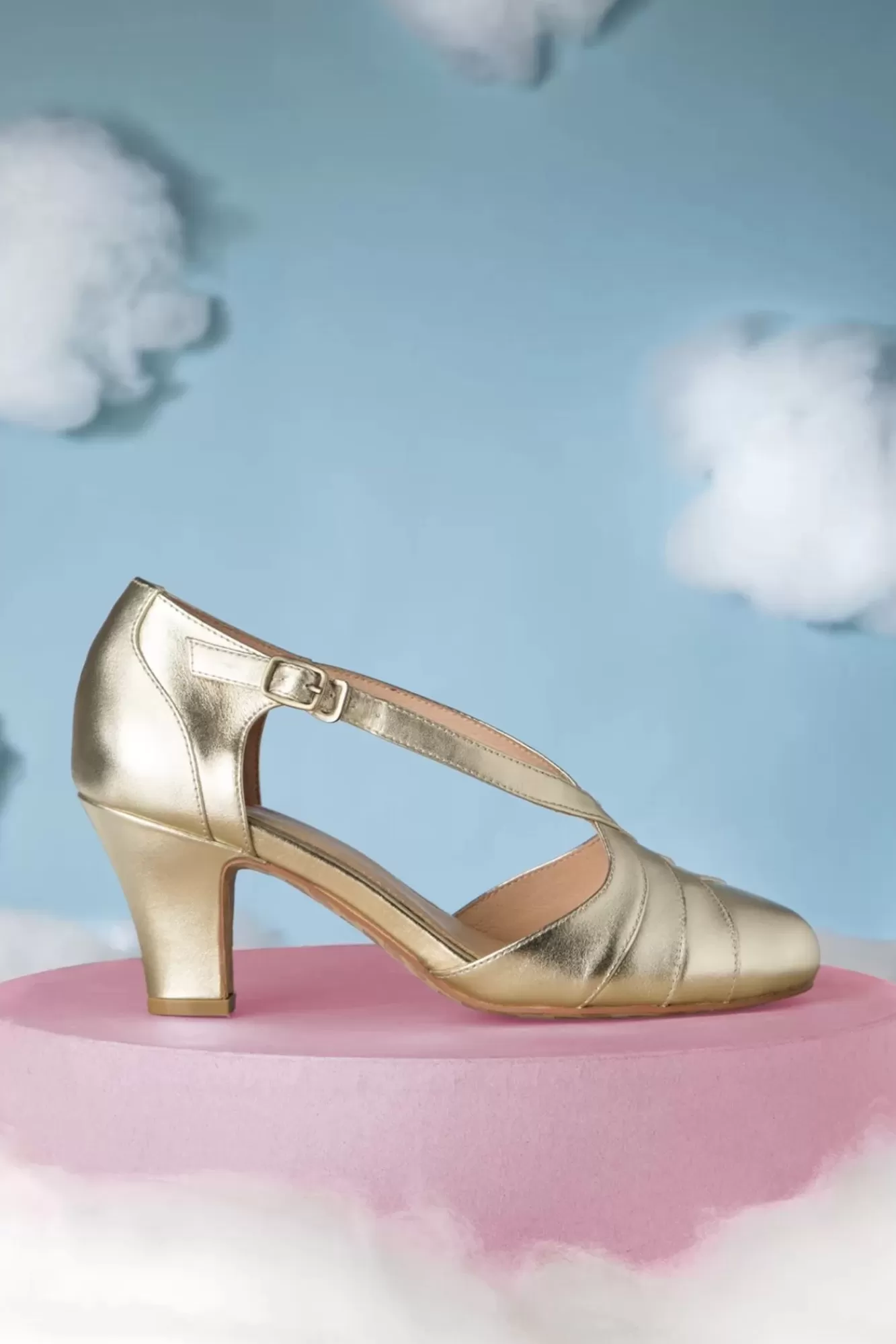 Lola Ramona u2665 Topvintage Ava Forever And Always Pumps In Pale Goud | Vrouwen Pumps