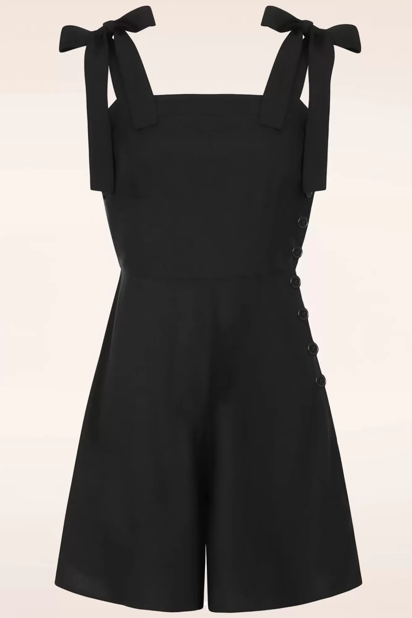 Collectif Clothing Belinda Effen Playsuit In Zwart | Vrouwen Playsuits & Jumpsuits