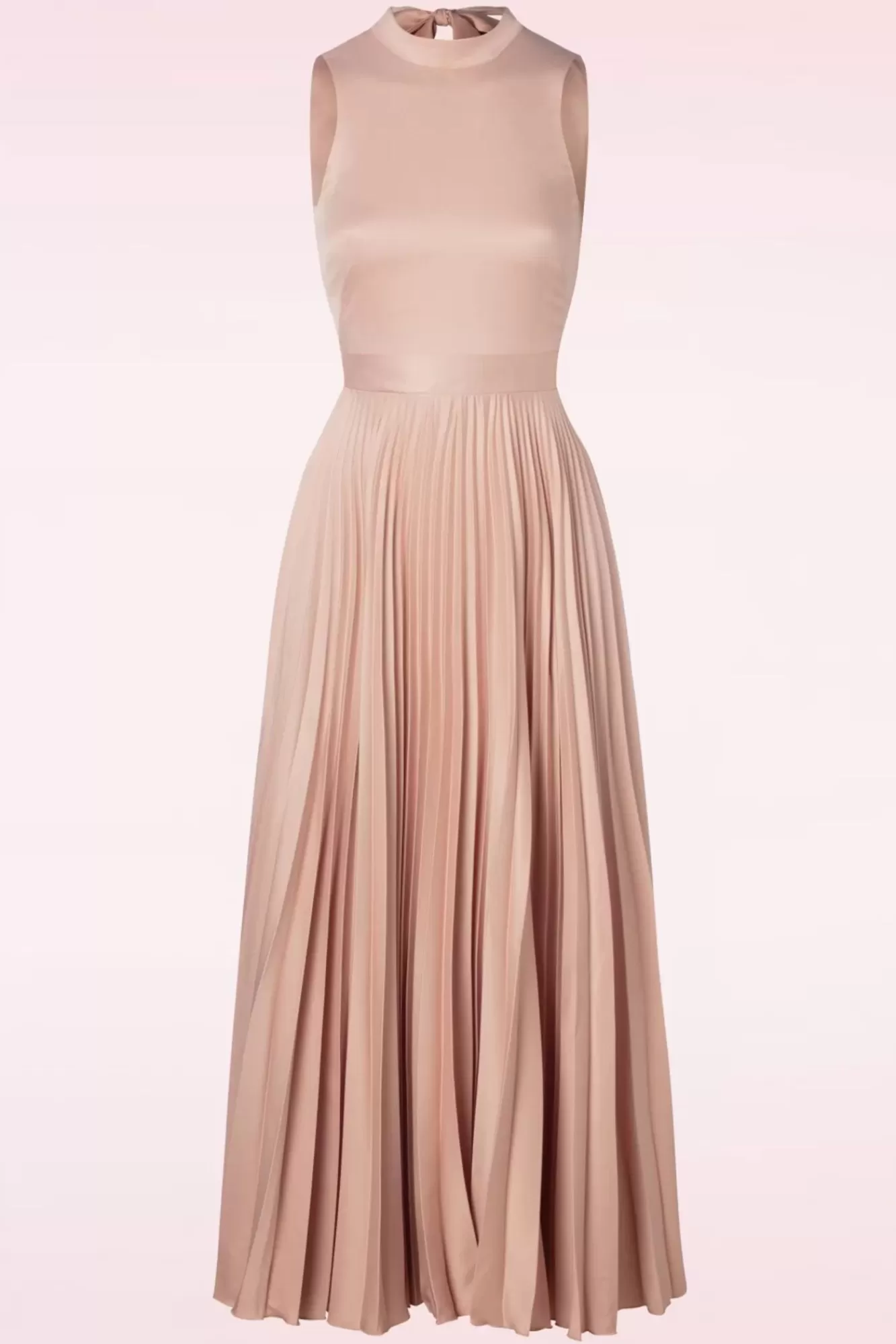 Closet London Bella Geplooide Maxi Jurk In Blush Pink | Vrouwen Effen Jurken