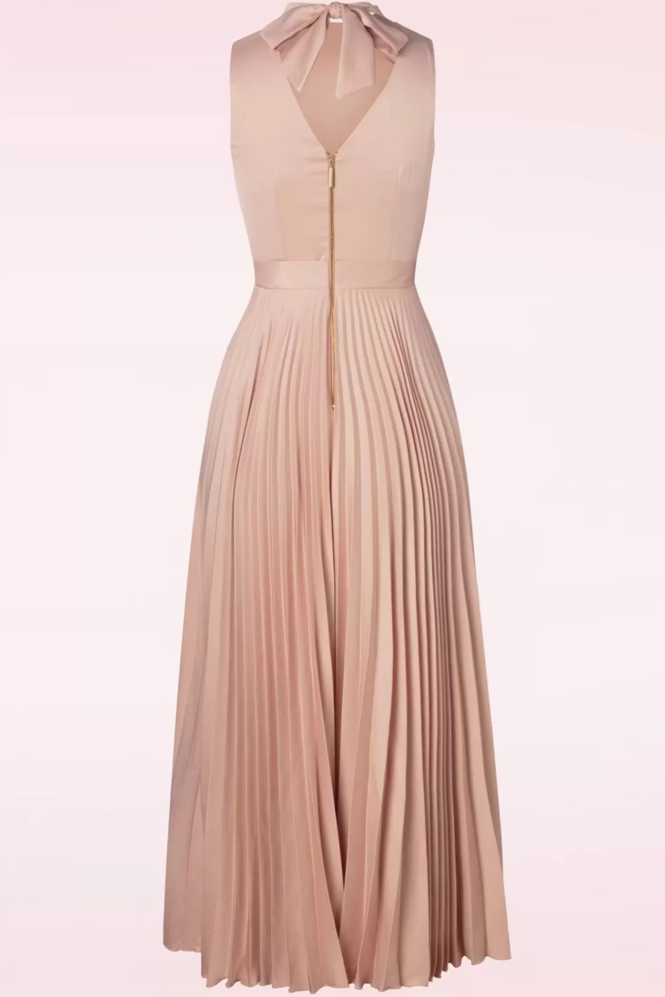 Closet London Bella Geplooide Maxi Jurk In Blush Pink | Vrouwen Effen Jurken