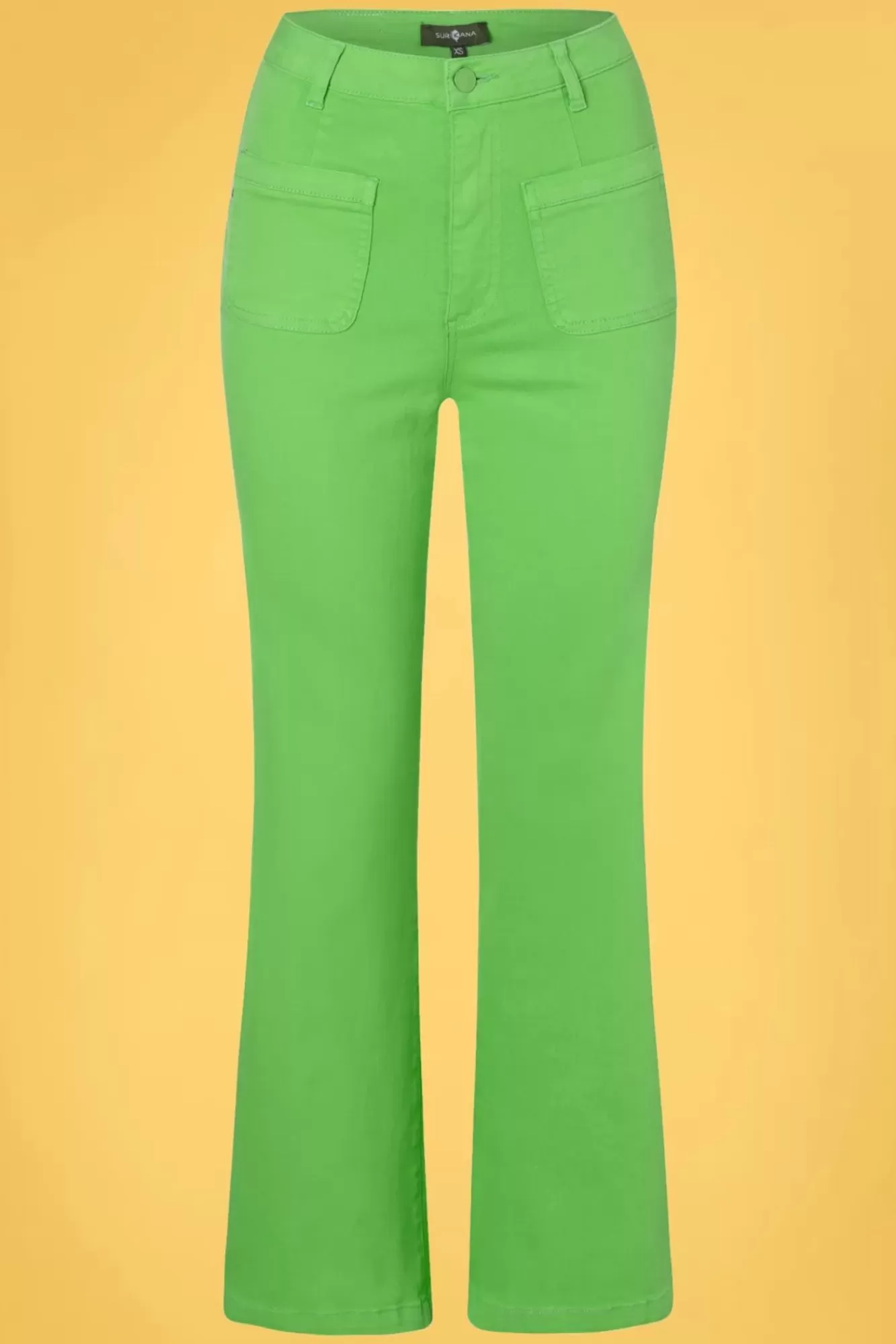 Surkana Betsy Bell Bottom Broek In Groen | Vrouwen Broeken