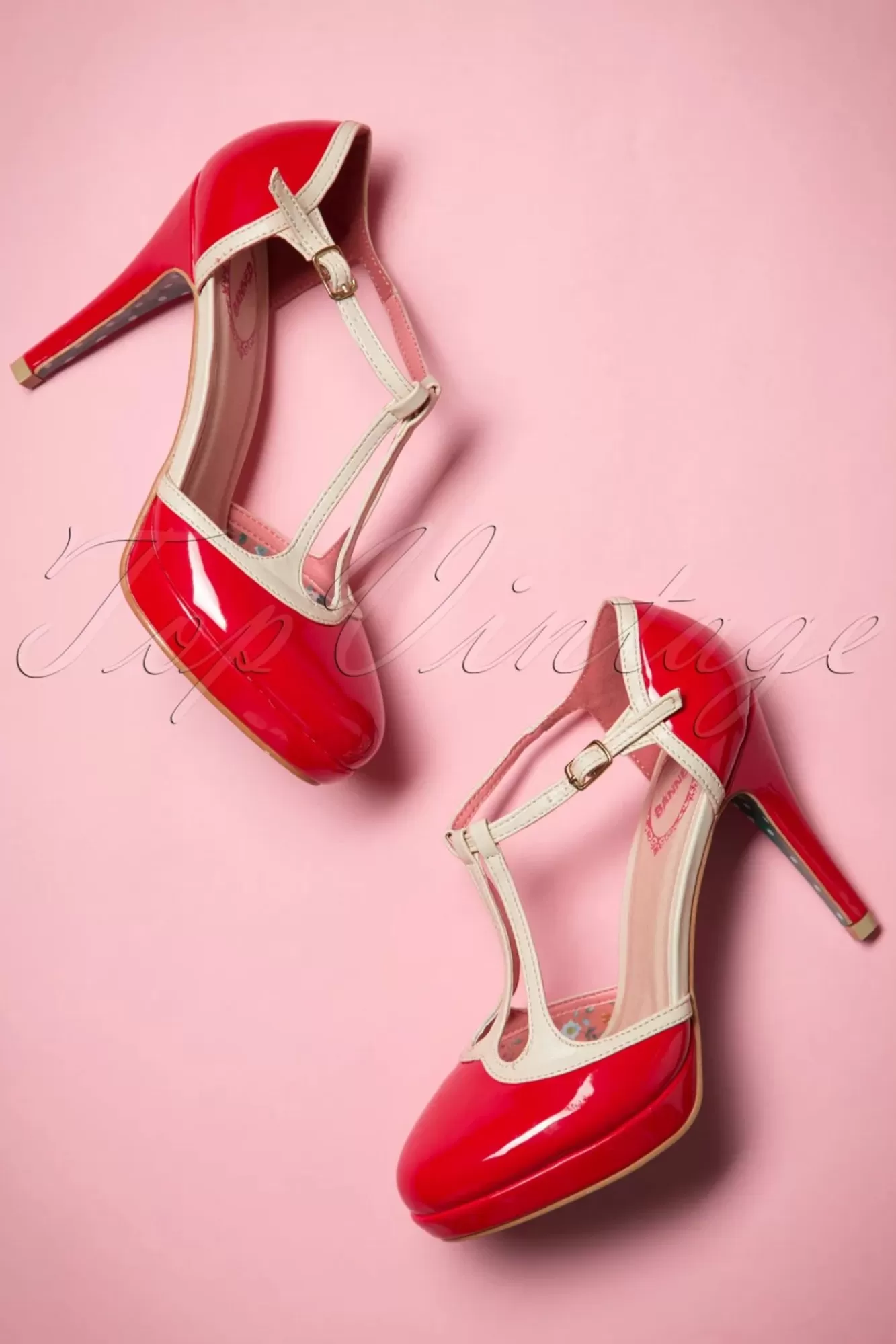 Banned Retro Betty Pumps In Rood | Vrouwen Pumps