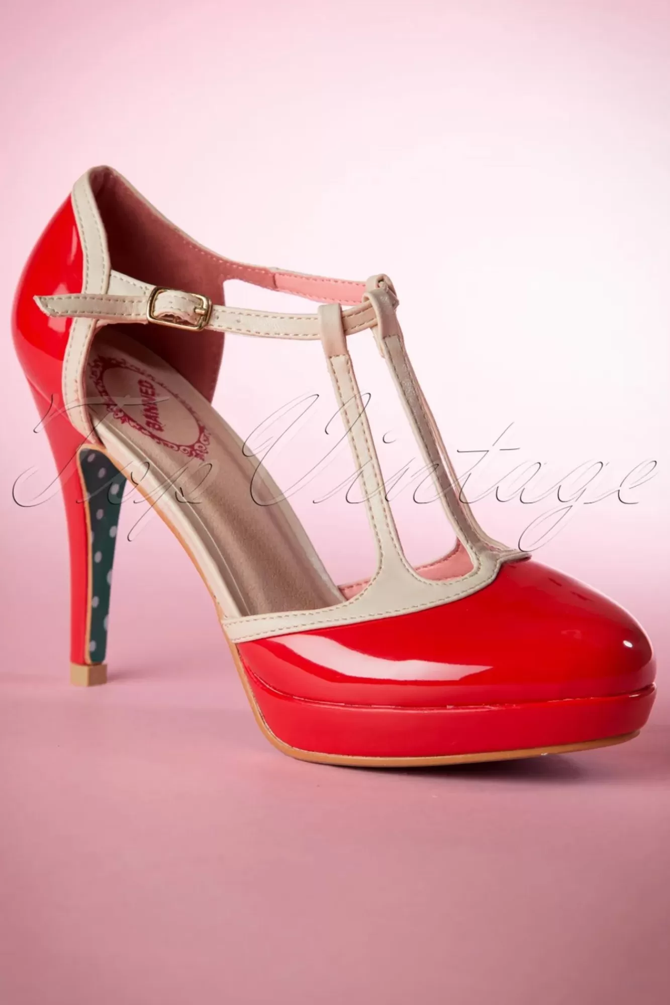 Banned Retro Betty Pumps In Rood | Vrouwen Pumps