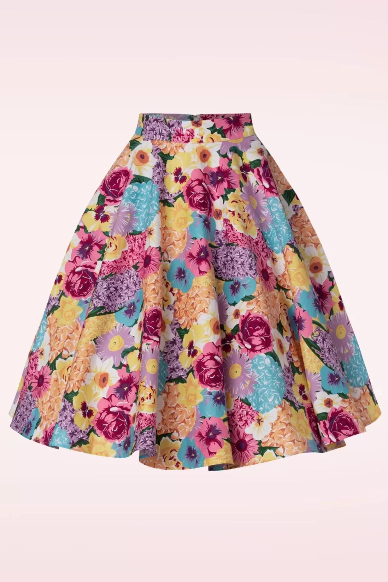 Banned Retro Bloemen Swingrok In Roze | Vrouwen Rokken