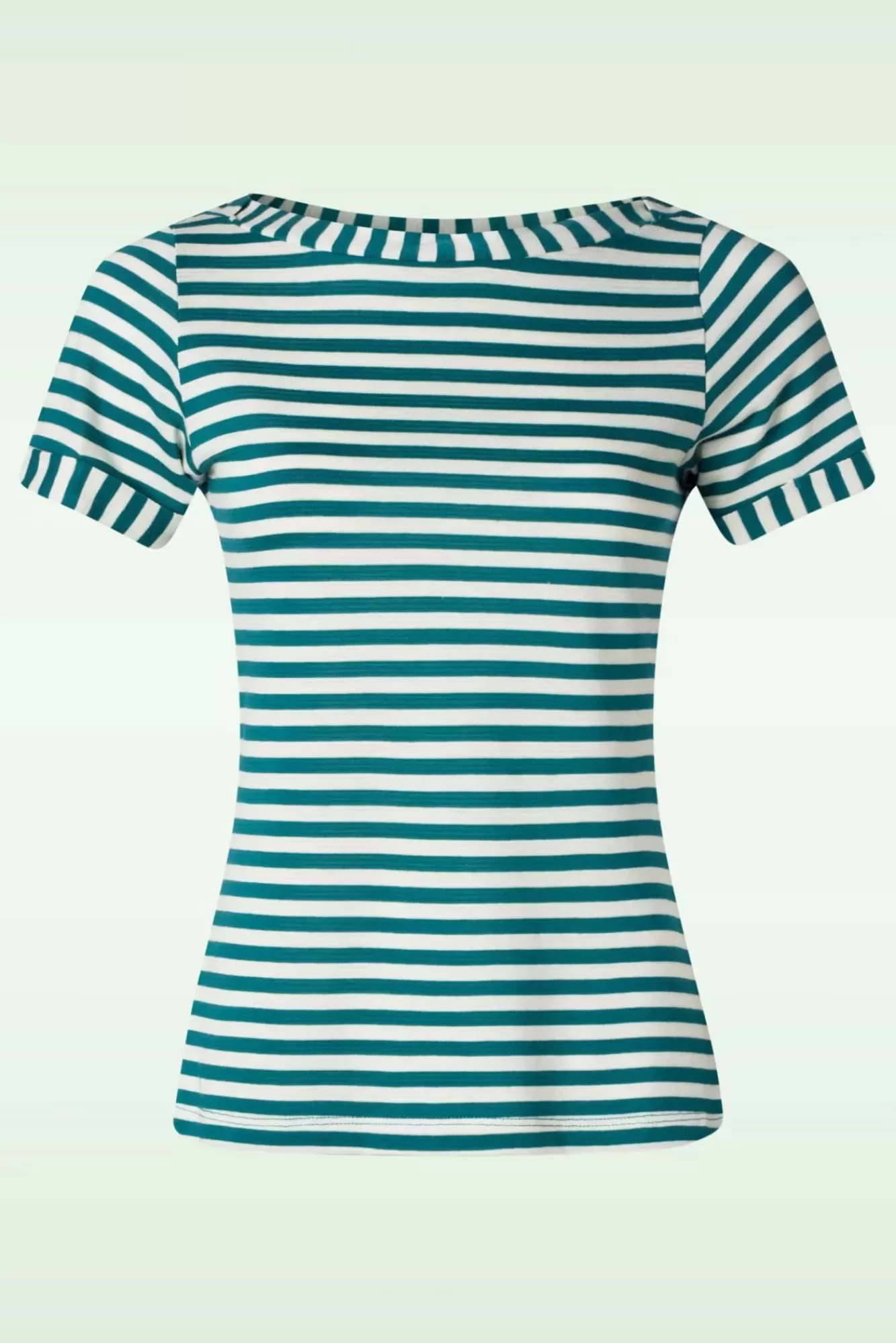 King Louie Boatneck Top Chopito Stripe In Ponderosa Groen | Vrouwen T-Shirts