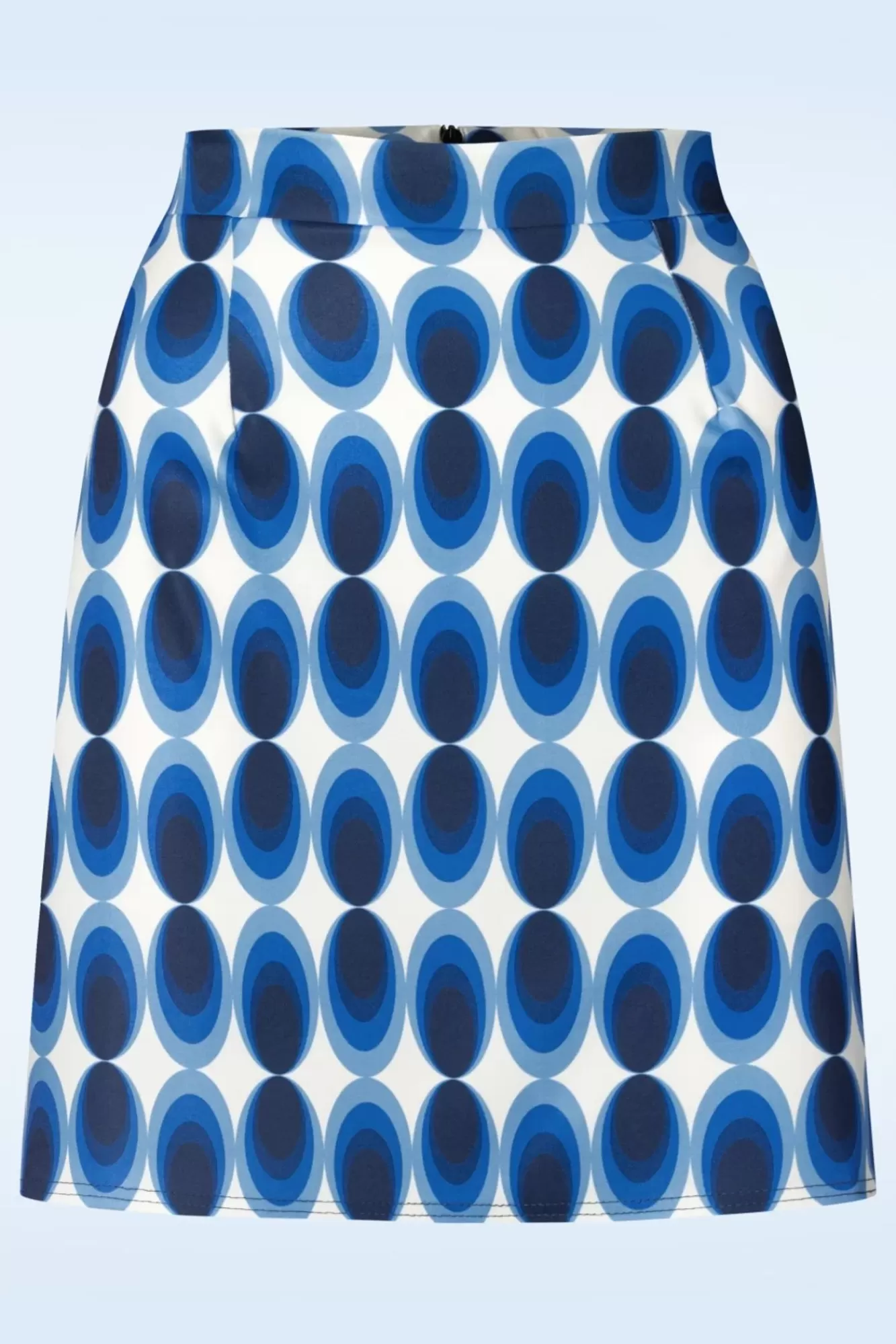 Vintage Chic for Topvintage Bobby Retro Rok In Blauw En Wit | Vrouwen Rokken