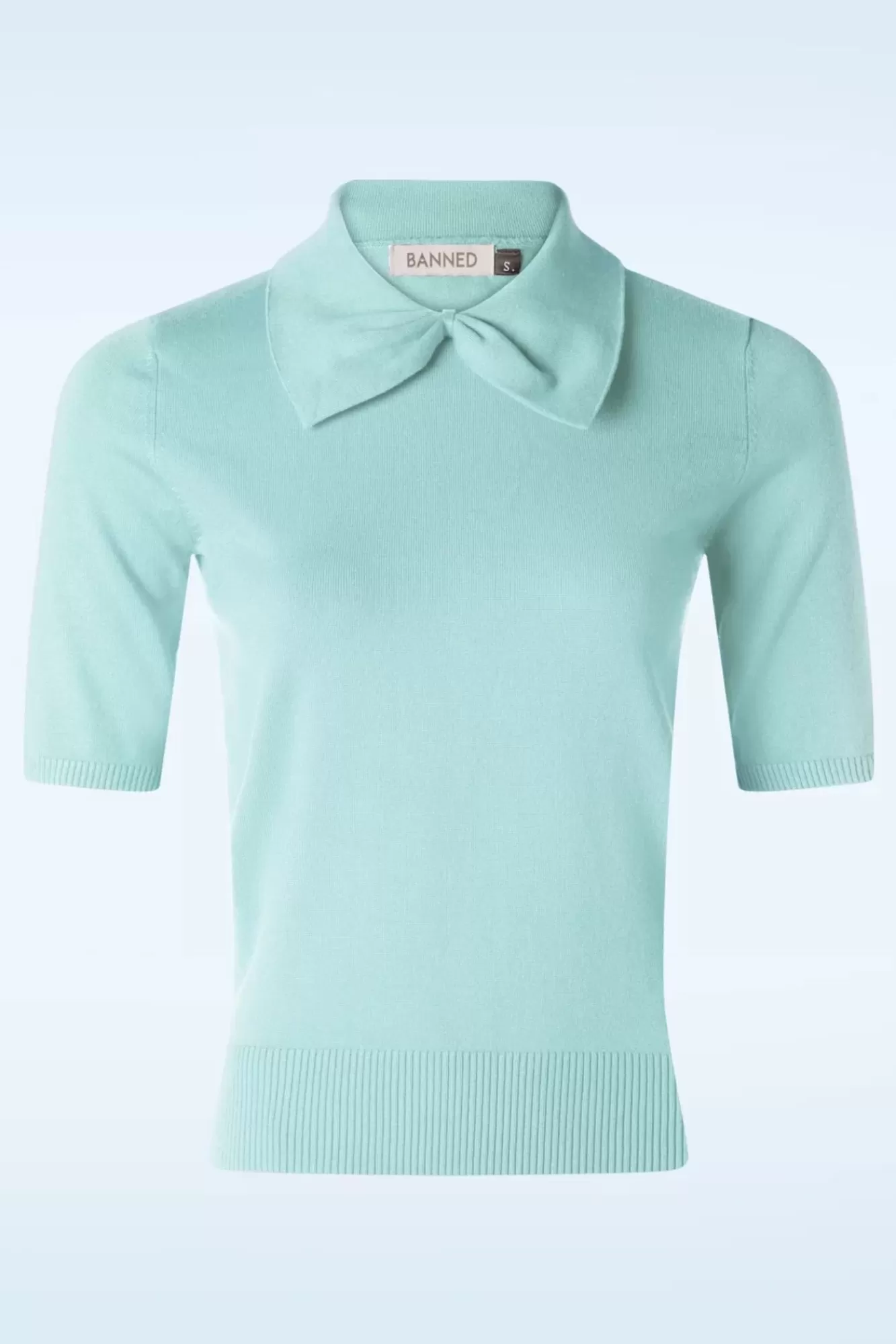 Banned Retro Bow Delight Jumper In Pastel Blauw | Vrouwen Truitjes