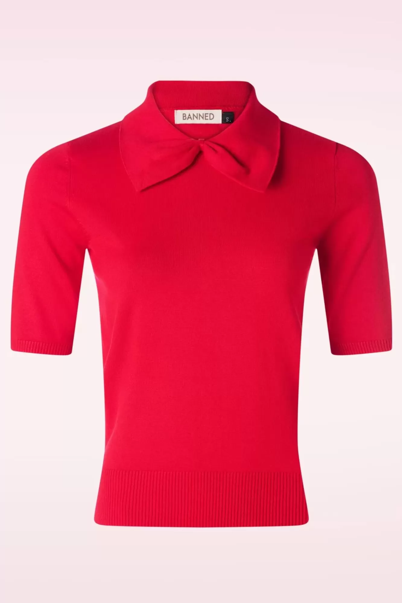 Banned Retro Bow Delight Jumper In Rood | Vrouwen Truitjes