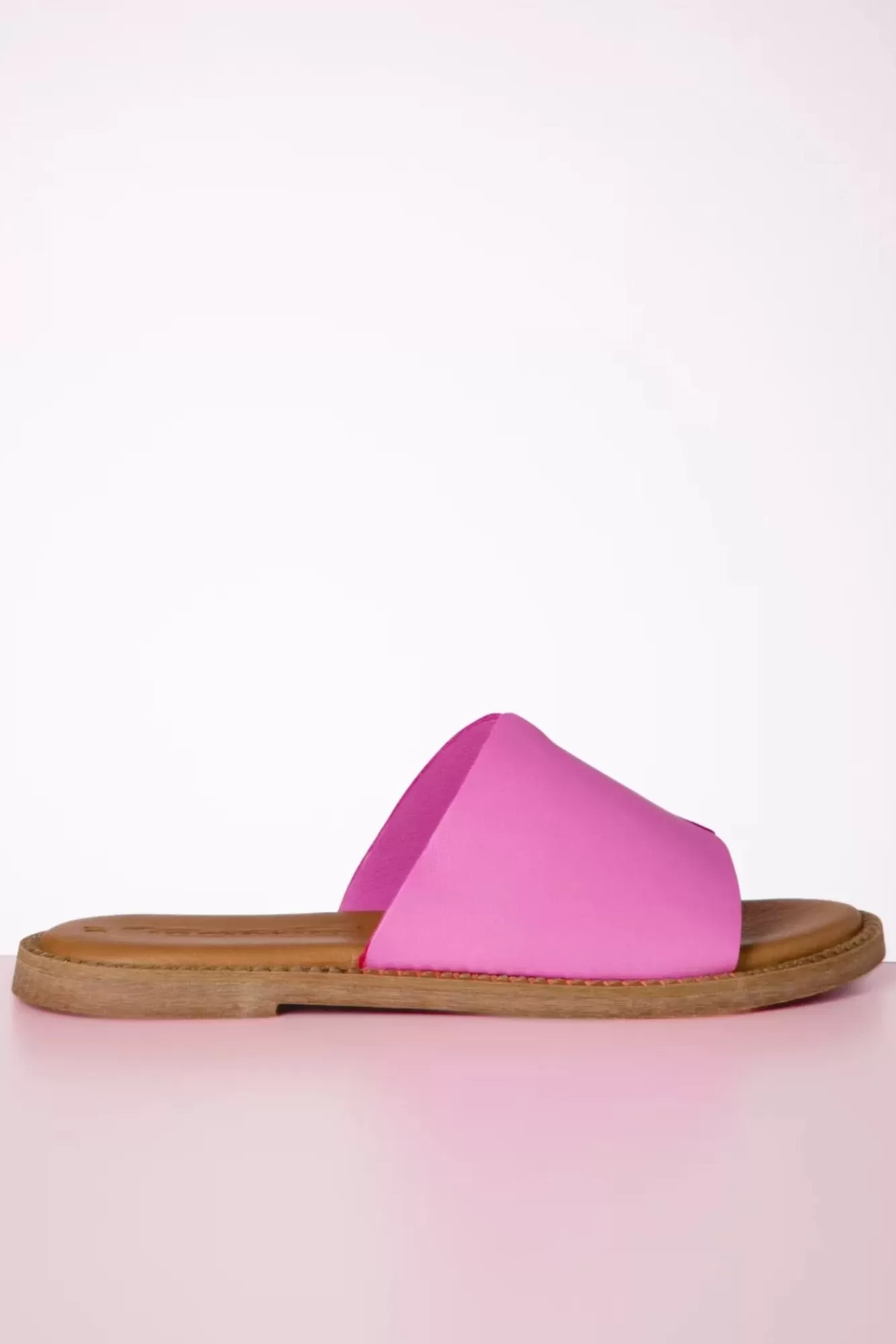 Tamaris Britt Lederen Slippers In Roze | Vrouwen Slippers