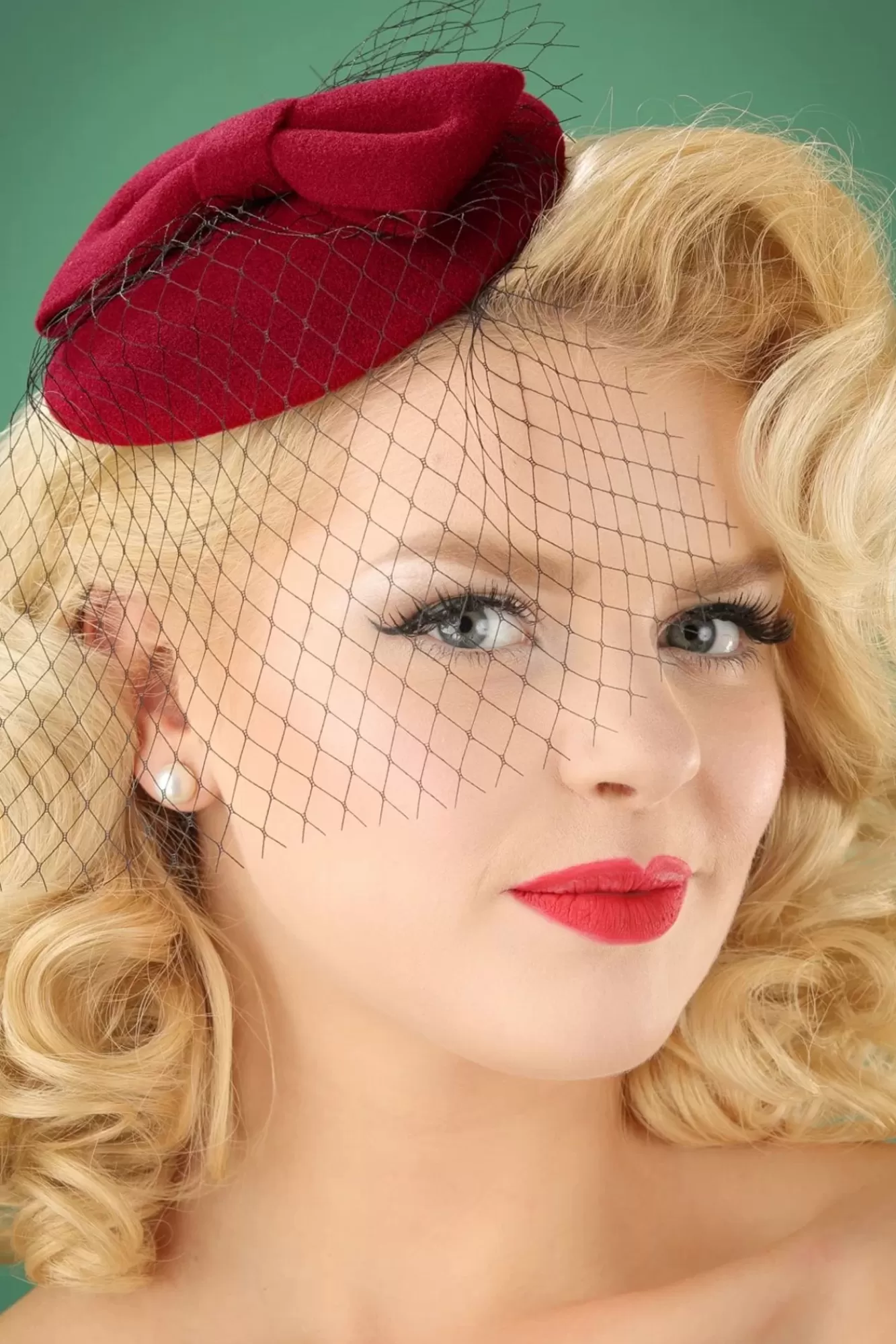 Banned Retro Candice Hoed In Rood | Vrouwen Haaraccessoires