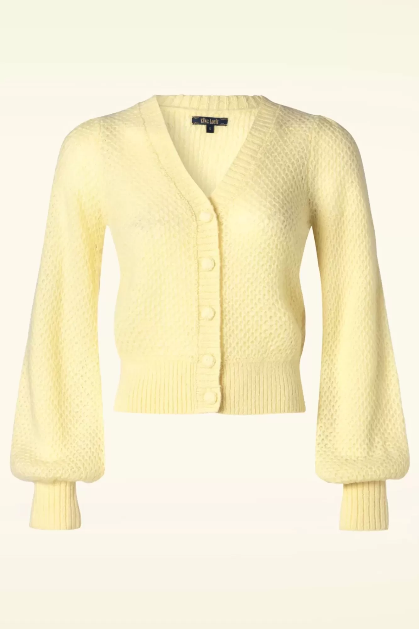 King Louie Cardi V Farfalle In Custard Geel | Vrouwen Vestjes