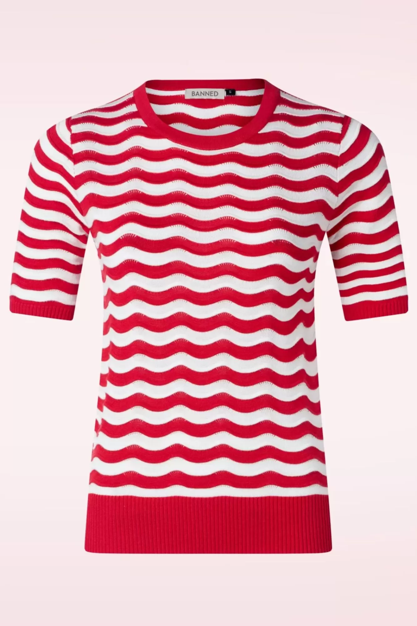 Banned Retro Catching Waves Jumper In Rood | Vrouwen Truitjes