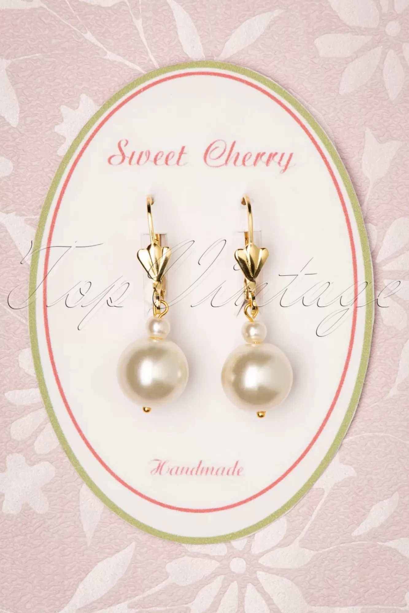 Sweet Cherry Champagne Parel Oorbellen In Goud En Ivoor | Vrouwen Sieraden