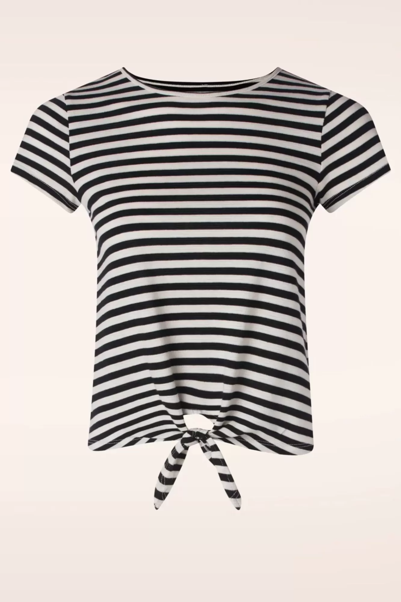 King Louie Chopito Stripe Knot T-Shirt In Zwart | Vrouwen T-Shirts