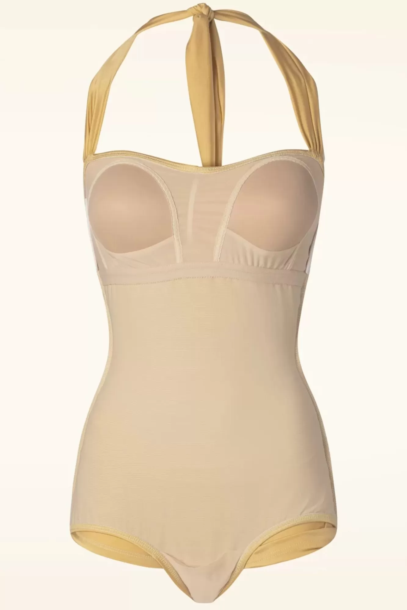 Esther Williams Classic Fifties One Piece Badpak In Goud | Vrouwen Badpakken