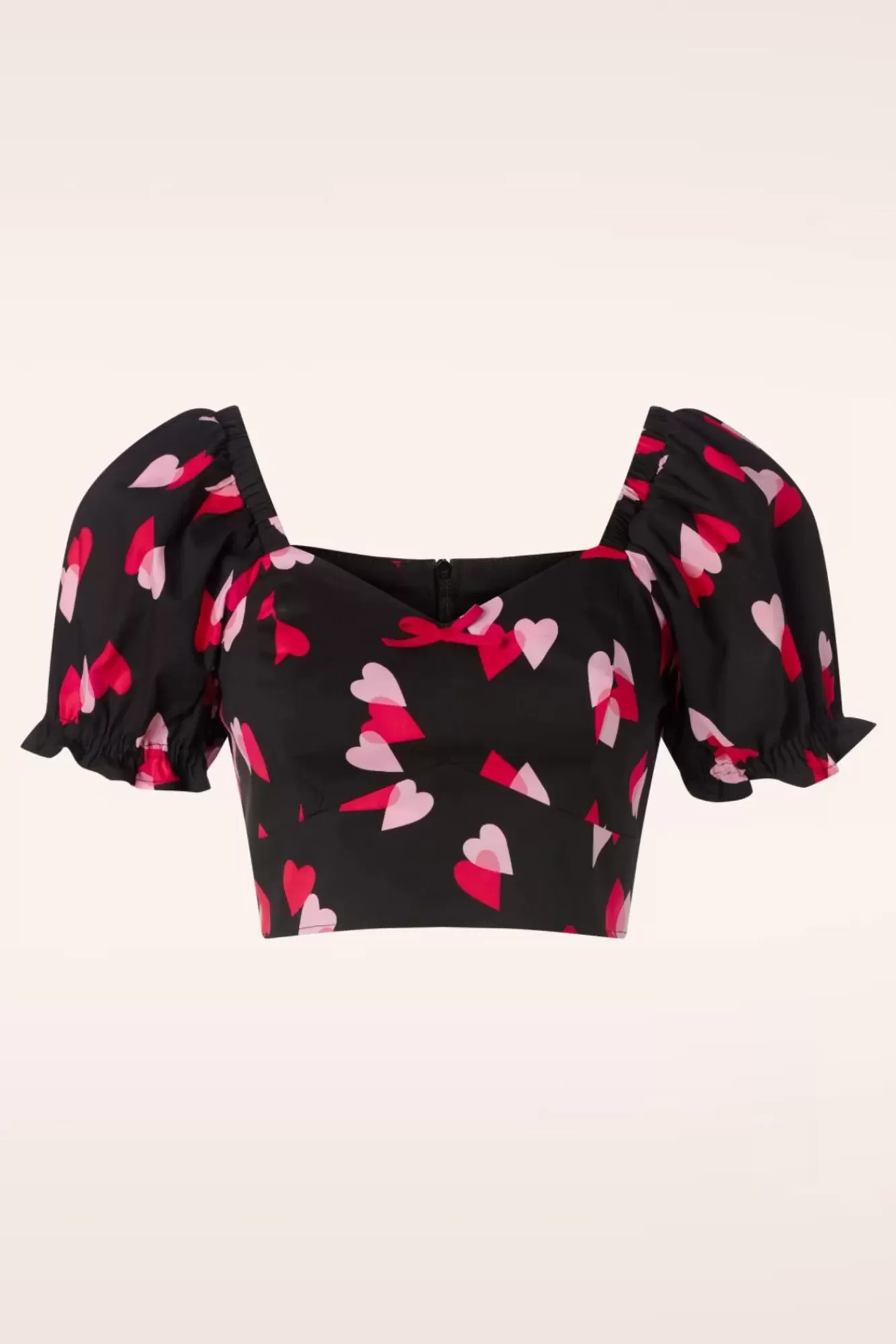 Bunny Confetti Crop Top In Zwart | Vrouwen Tops