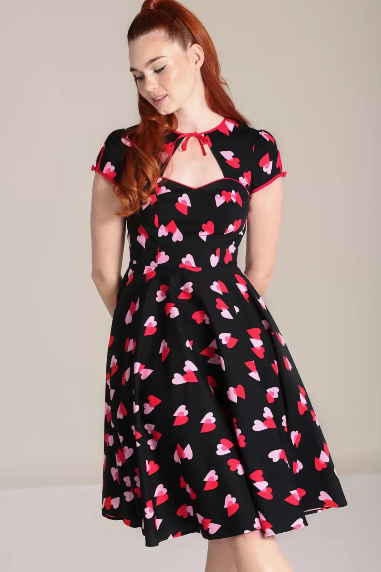 Bunny Confetti Swing Jurk In Zwart | Vrouwen Plus Size Jurken