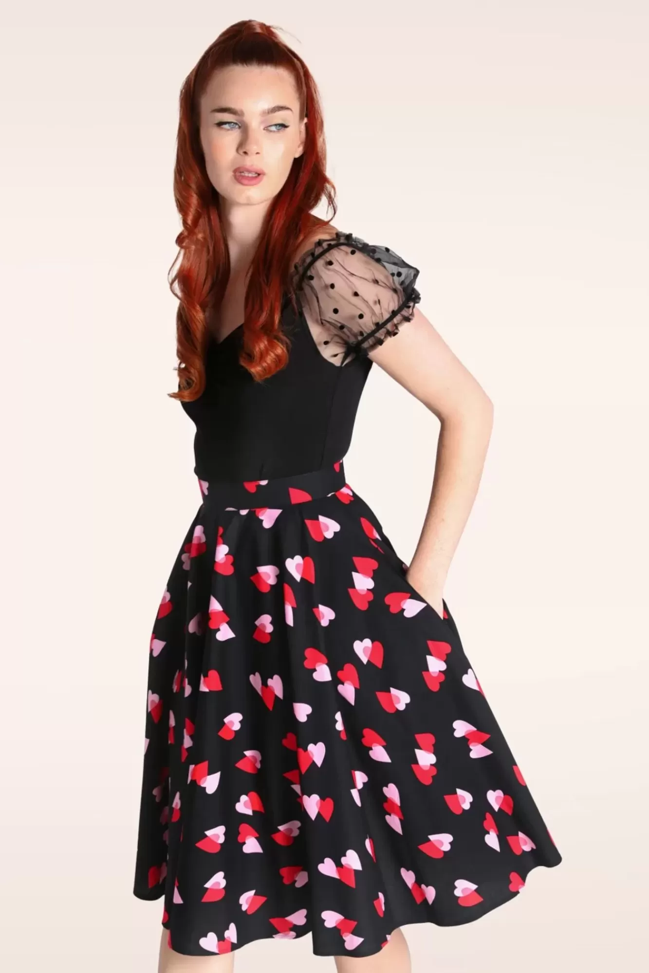 Bunny Confetti Swing Rok In Zwart | Vrouwen Rokken