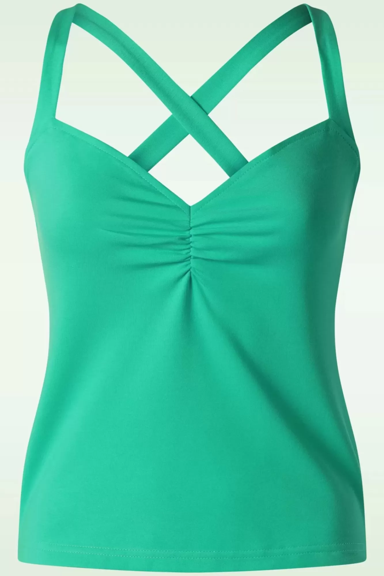 Vixen Cross Back Top In Turquoise | Vrouwen Tops