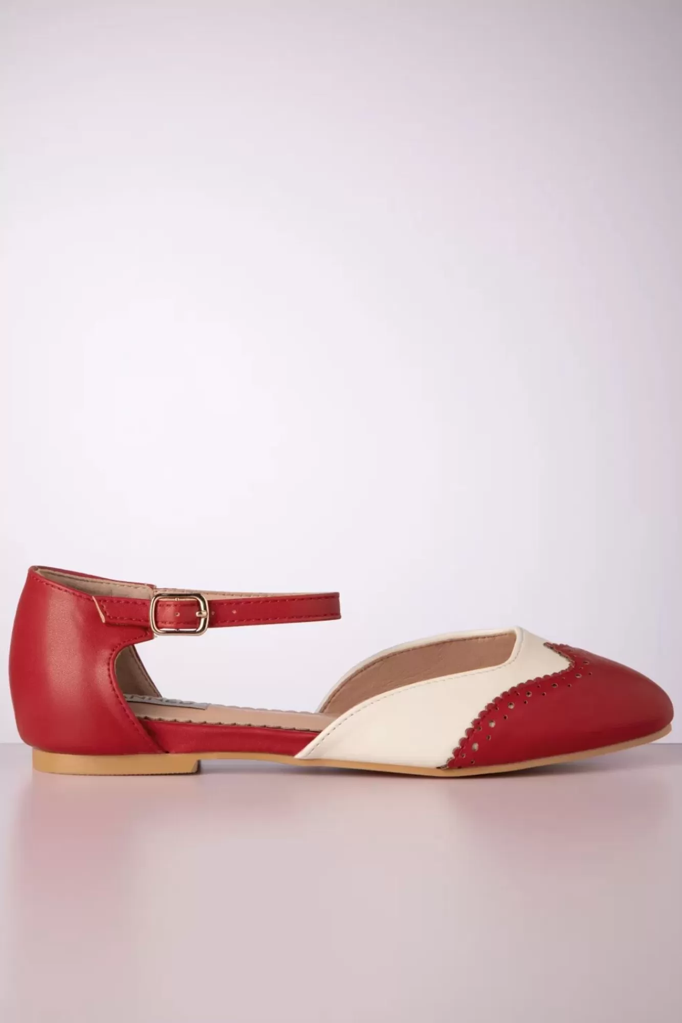 Banned Retro Dapper Dancemates Platte Schoentjes In Rood | Vrouwen Ballerina'S