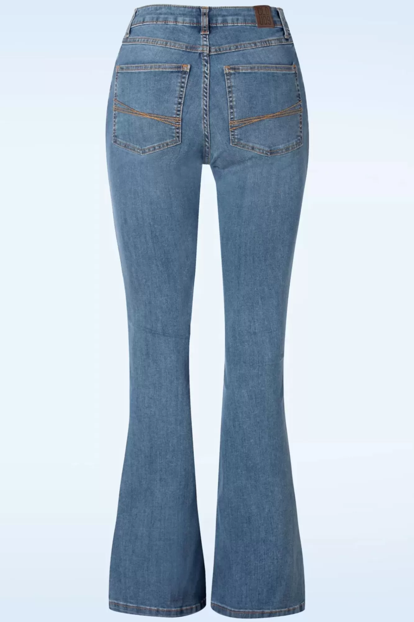 Cloud9 Dora Flared Broek In Lichtblauwe Denim Wassing | Vrouwen Broeken