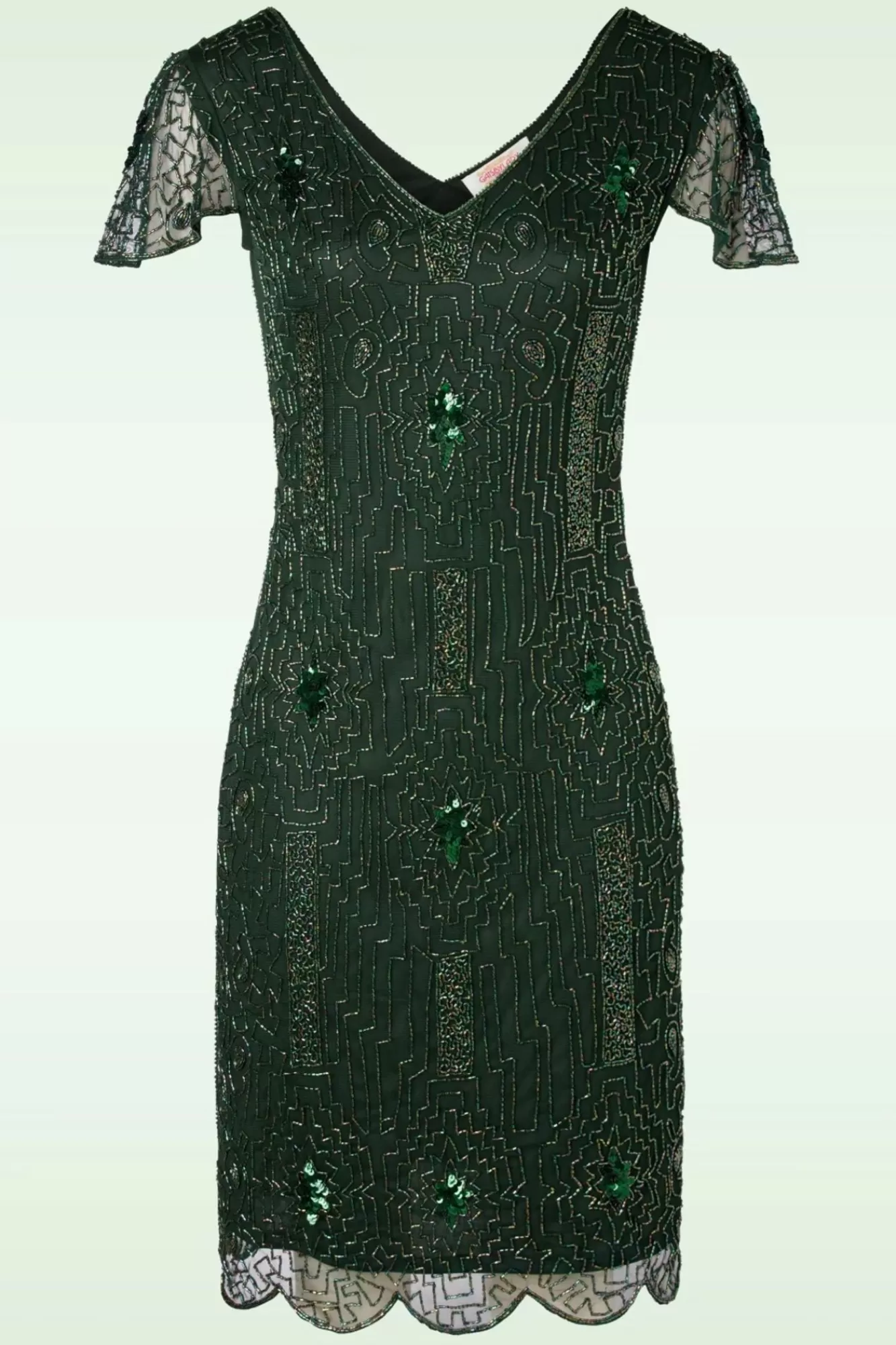 GatsbyLady Downton Abbey Flapper Jurk In Groen | Vrouwen Plus Size Jurken