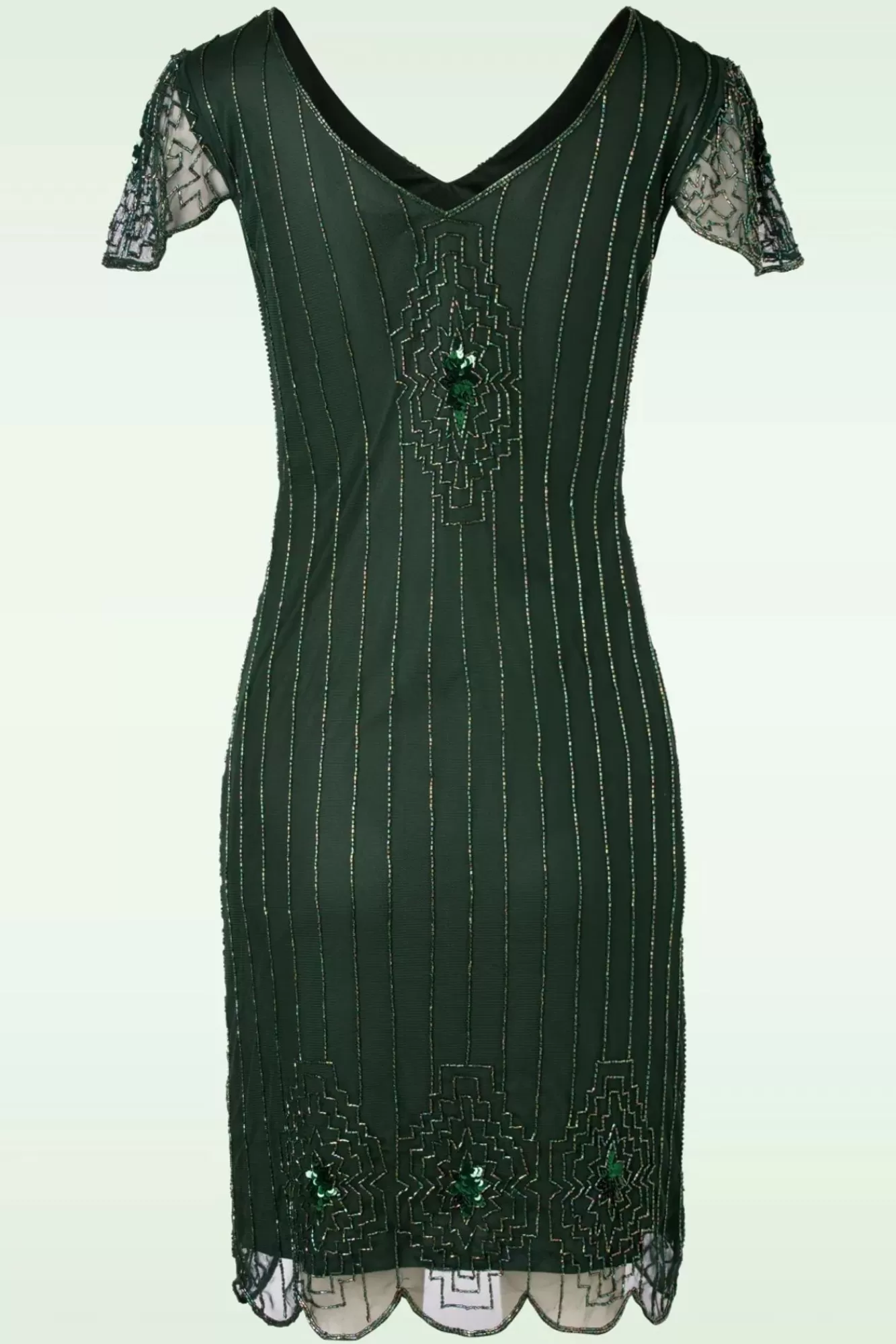 GatsbyLady Downton Abbey Flapper Jurk In Groen | Vrouwen Plus Size Jurken