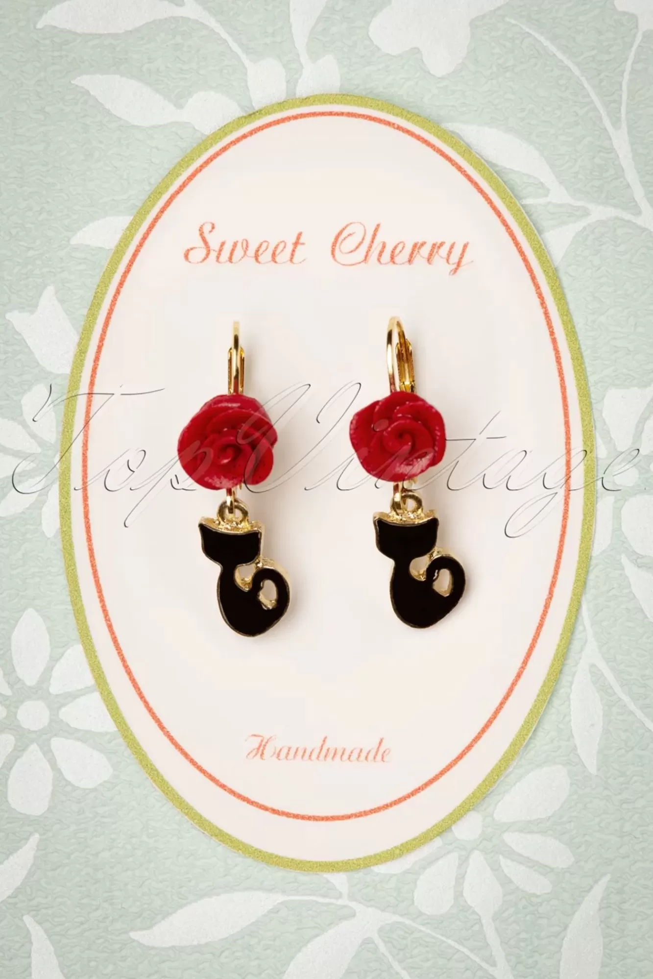 Sweet Cherry Fijne Kattenoorbellen In Goud | Vrouwen Sieraden