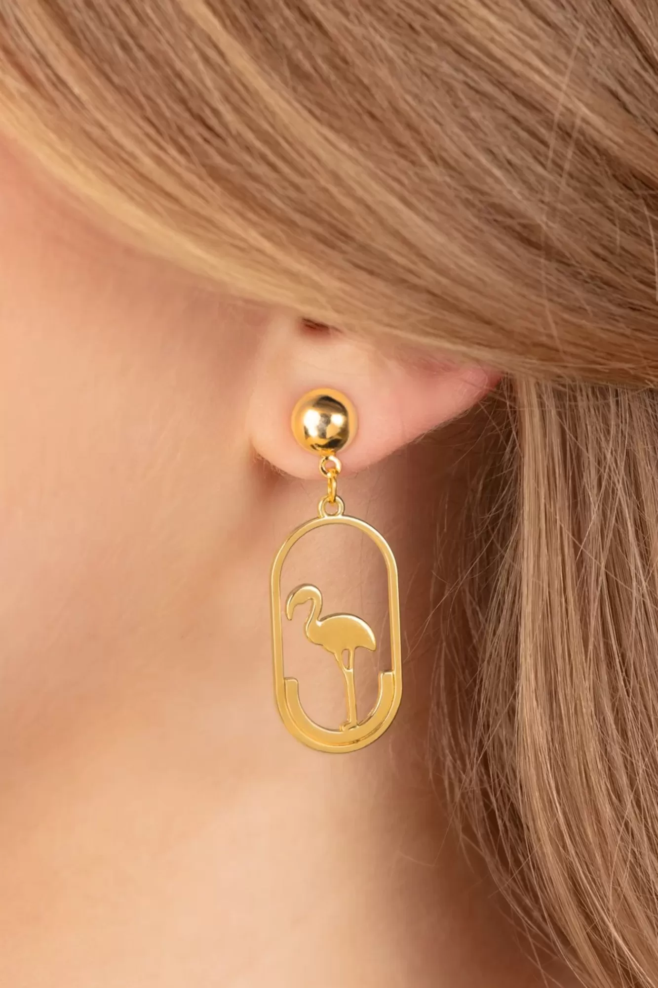 Glitz-o-Matic Flamingo Cutie Oorbellen In Goud | Vrouwen Sieraden