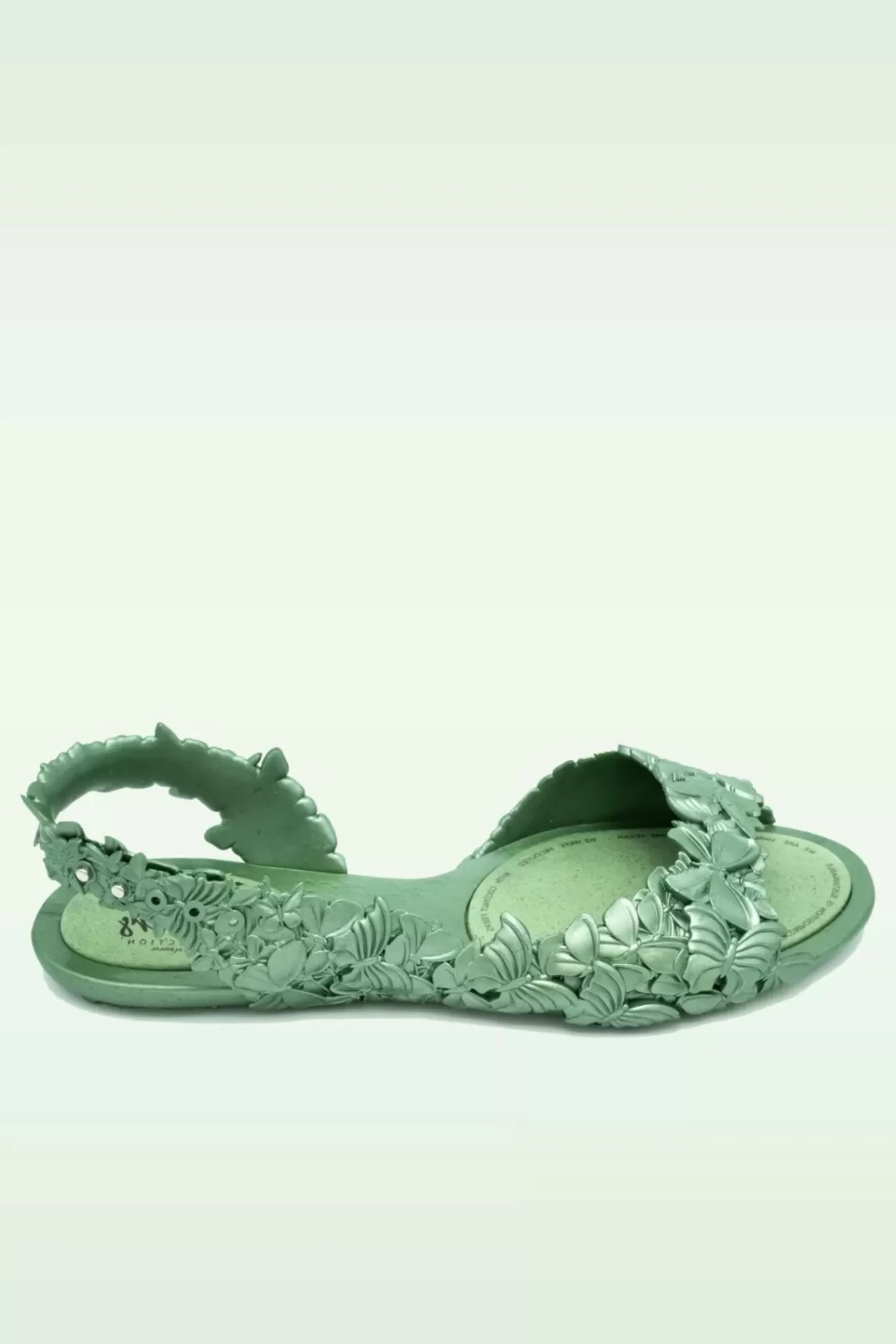 Sunies Flexi Butterfly Flipflop Sandaaltjes In Glossy Groen | Vrouwen Slippers