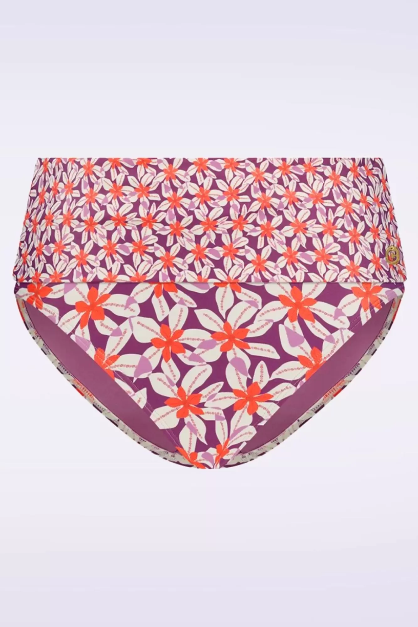 TC Beach Flipover Summer Flowers Bikinibroekje In Paars | Vrouwen Bikini'S