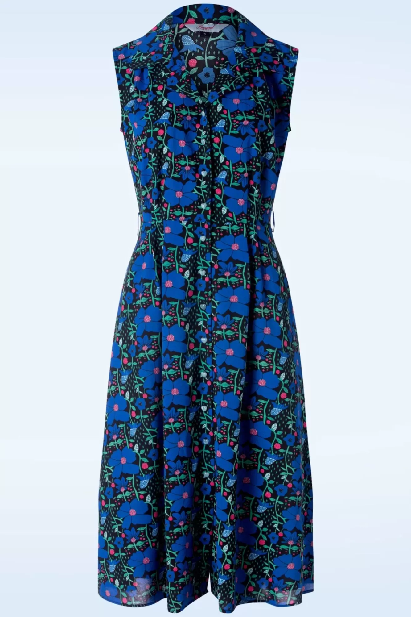 Banned Retro Flower Power Jurk In Blauw | Vrouwen Plus Size Jurken