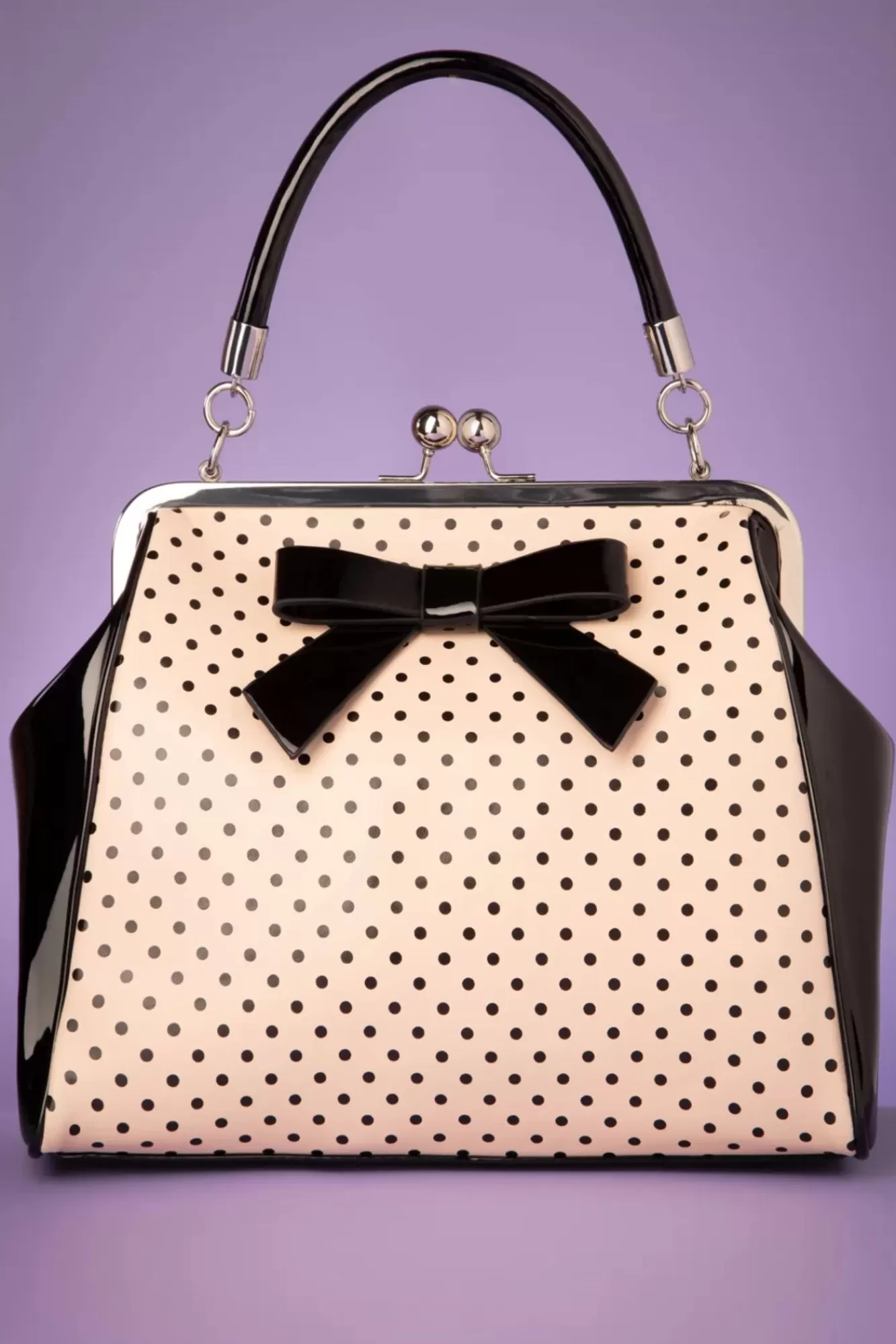 Banned Retro Frances Polka Star Tas In Zwart En Blush | Vrouwen Tassen