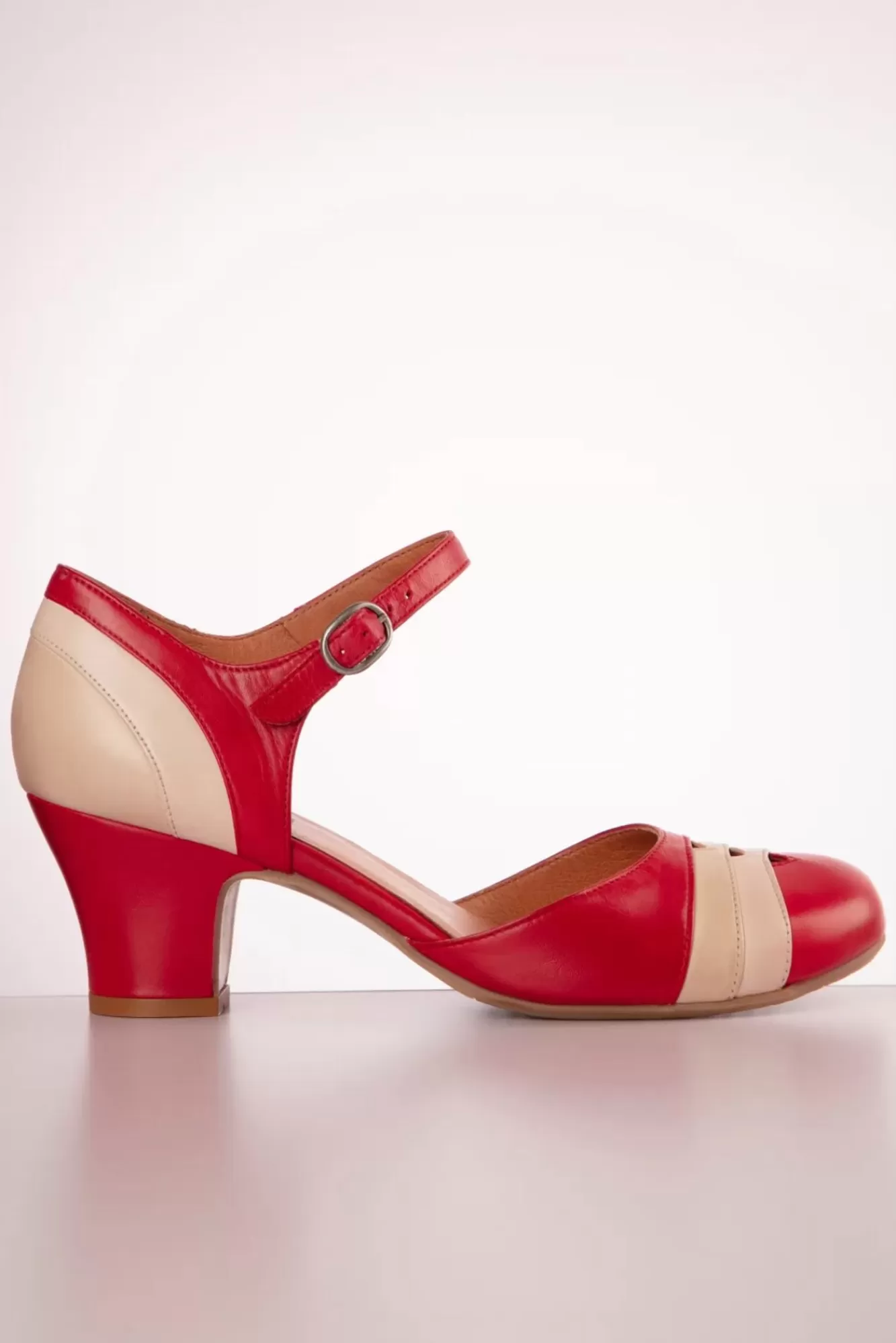 Miz Mooz Frenchy Mary Jane Pumps In Rood | Vrouwen Pumps