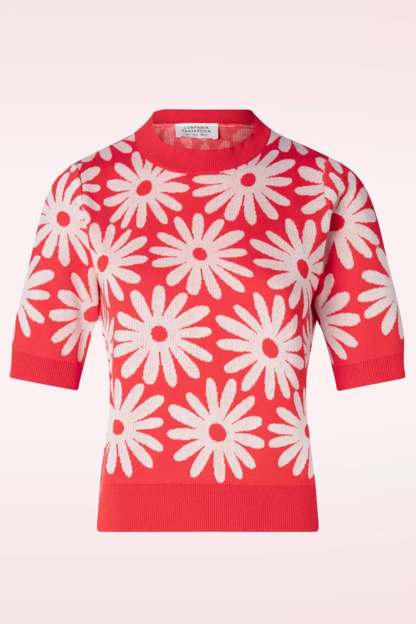 Compania Fantastica Freya Flower Jumper In Rood | Vrouwen Truitjes