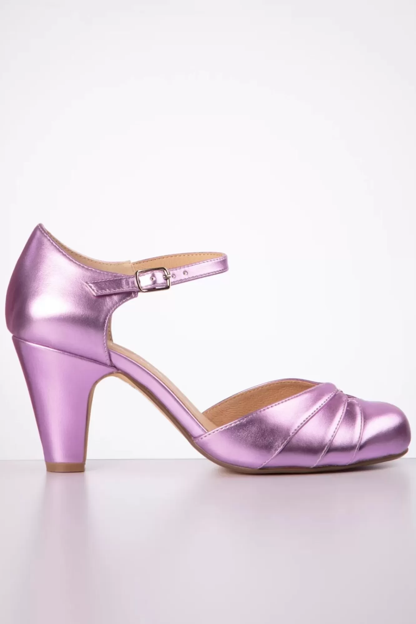 Chelsea Crew Goldie Mary Jane Pumps In Paars Metallic | Vrouwen Pumps