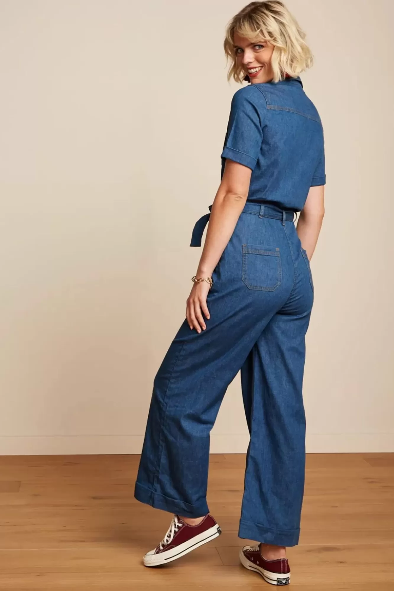 King Louie Gracie Jumpsuit Chambray In Denim Blauw | Vrouwen Playsuits & Jumpsuits