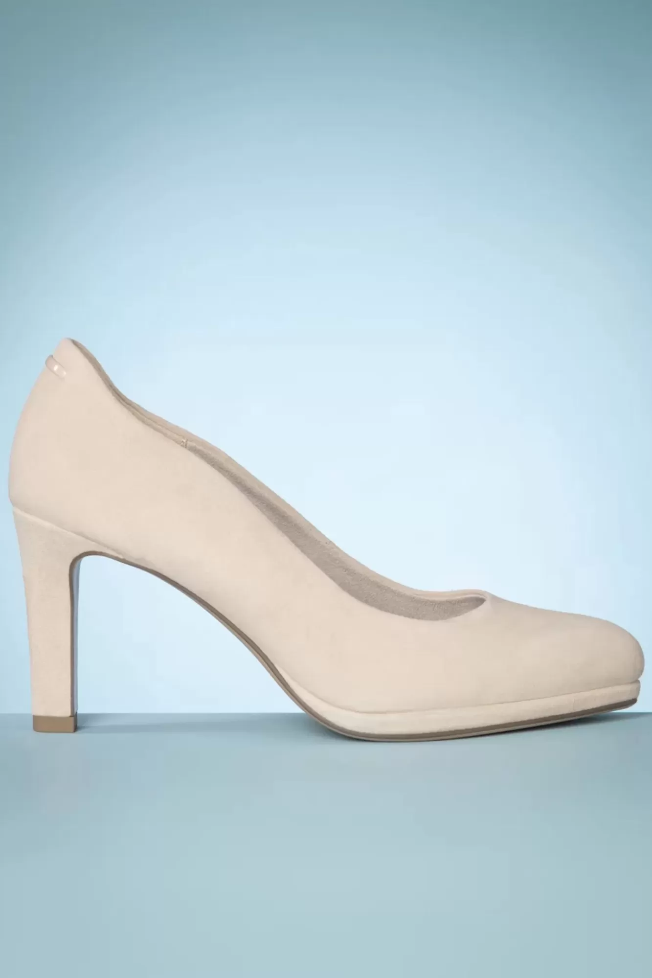 Tamaris Grazia Suede Pumps In Havermelkbeige | Vrouwen Pumps