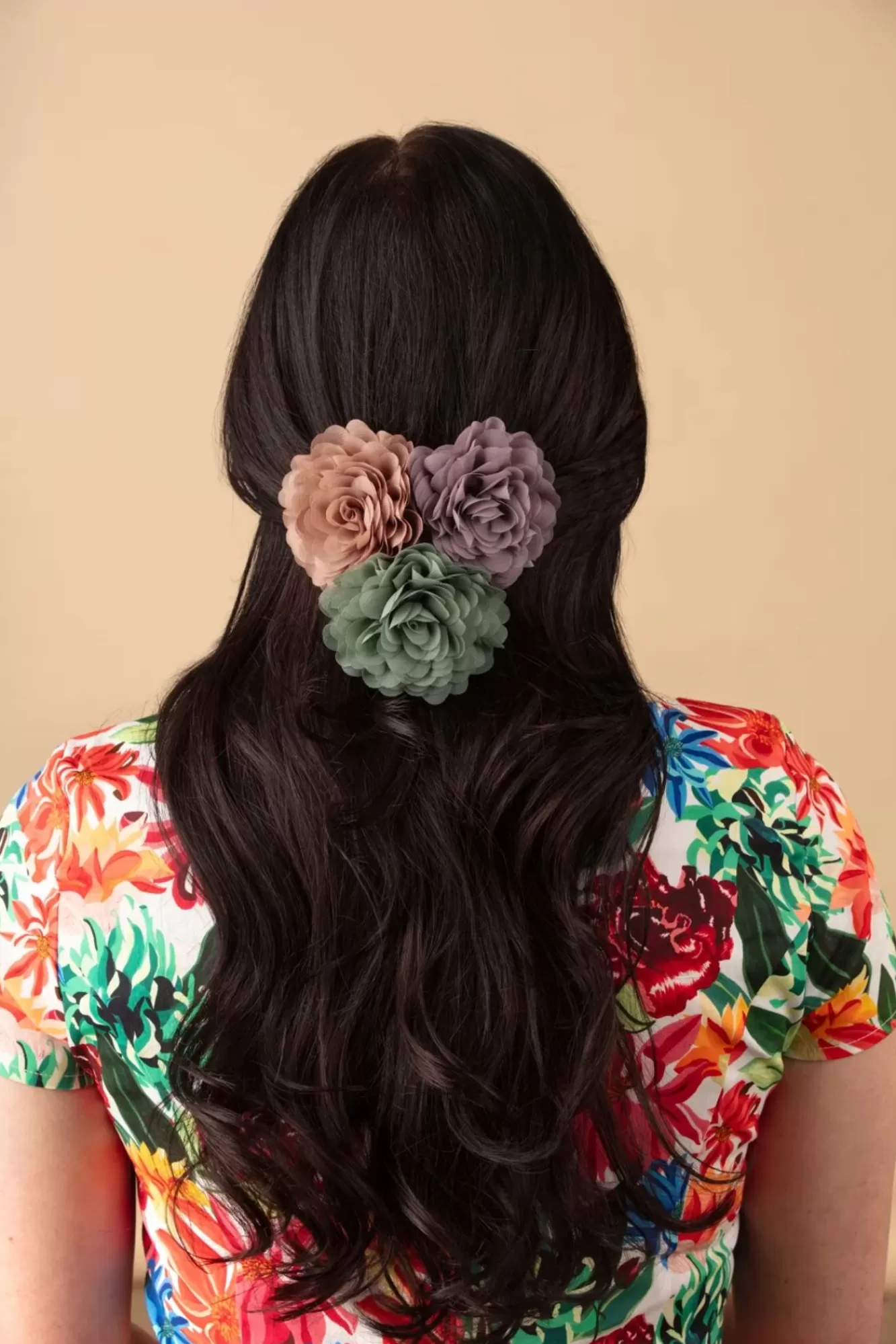 Urban Hippies Haarbloemenset In Waterkers, Lingerie Roze En Distel | Vrouwen Haaraccessoires