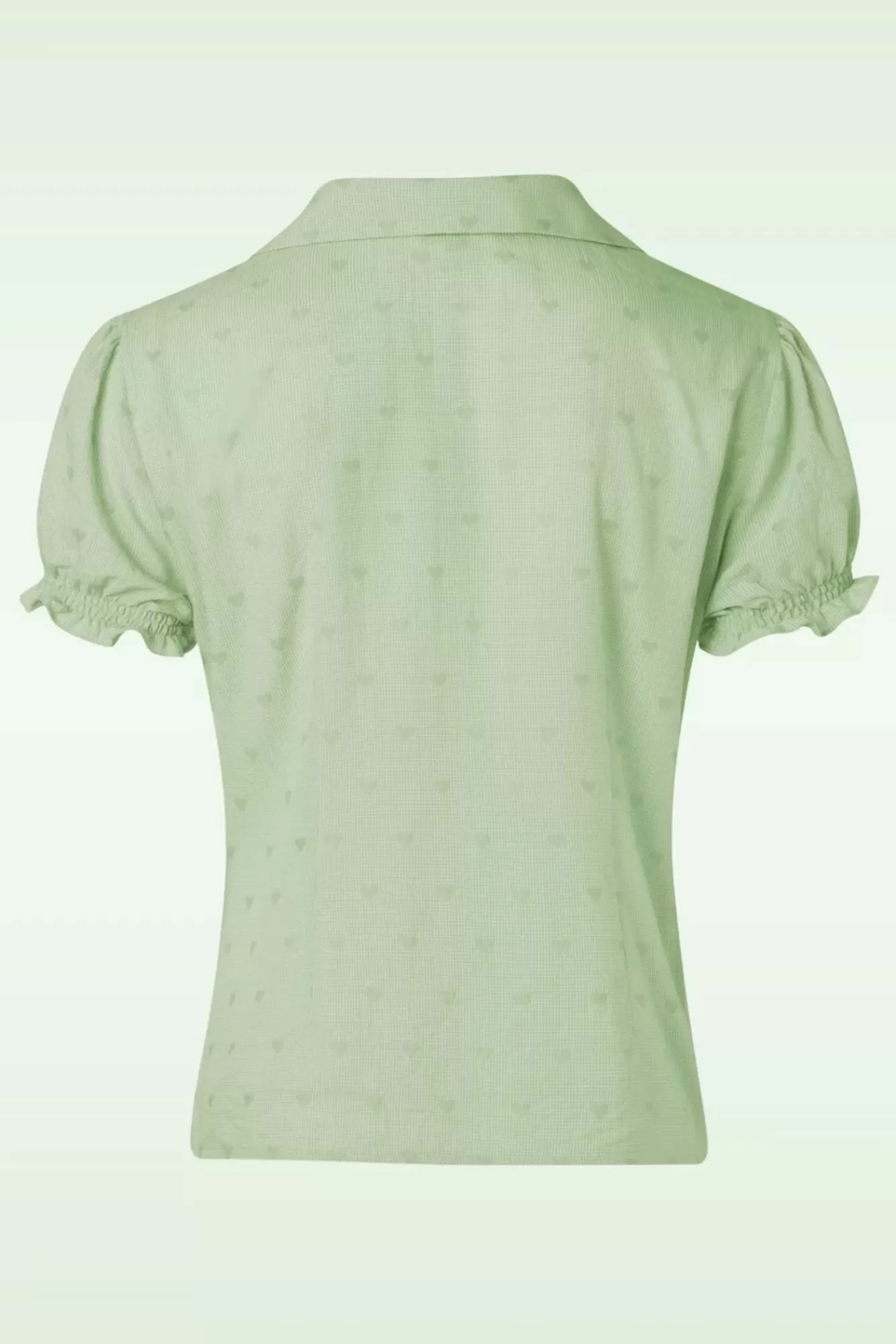 Banned Retro Heart On Her Sleeve Blouse In Groen | Vrouwen Blouses