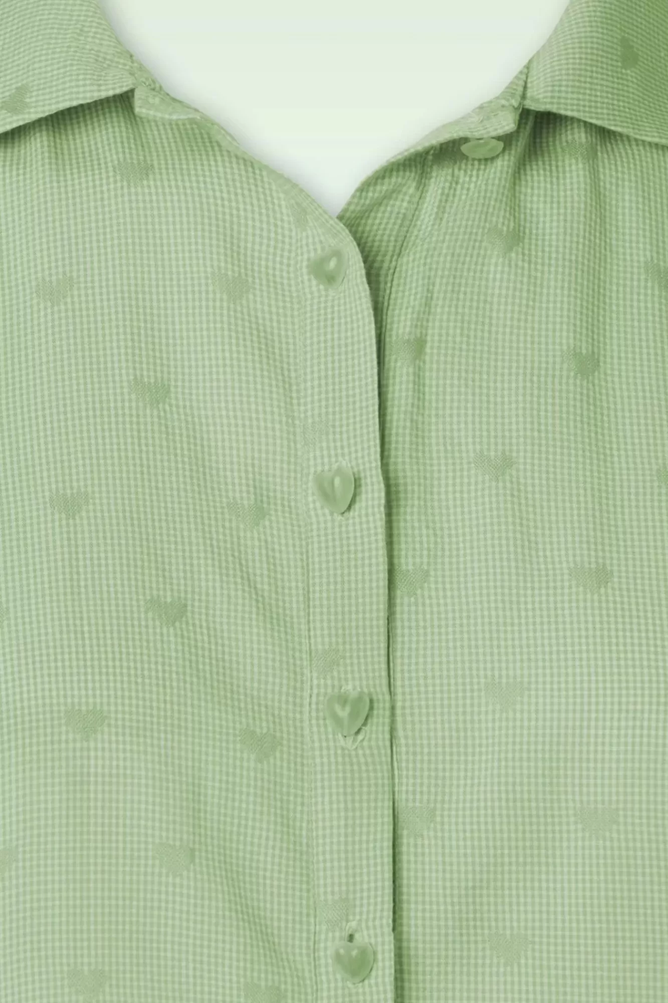 Banned Retro Heart On Her Sleeve Blouse In Groen | Vrouwen Blouses